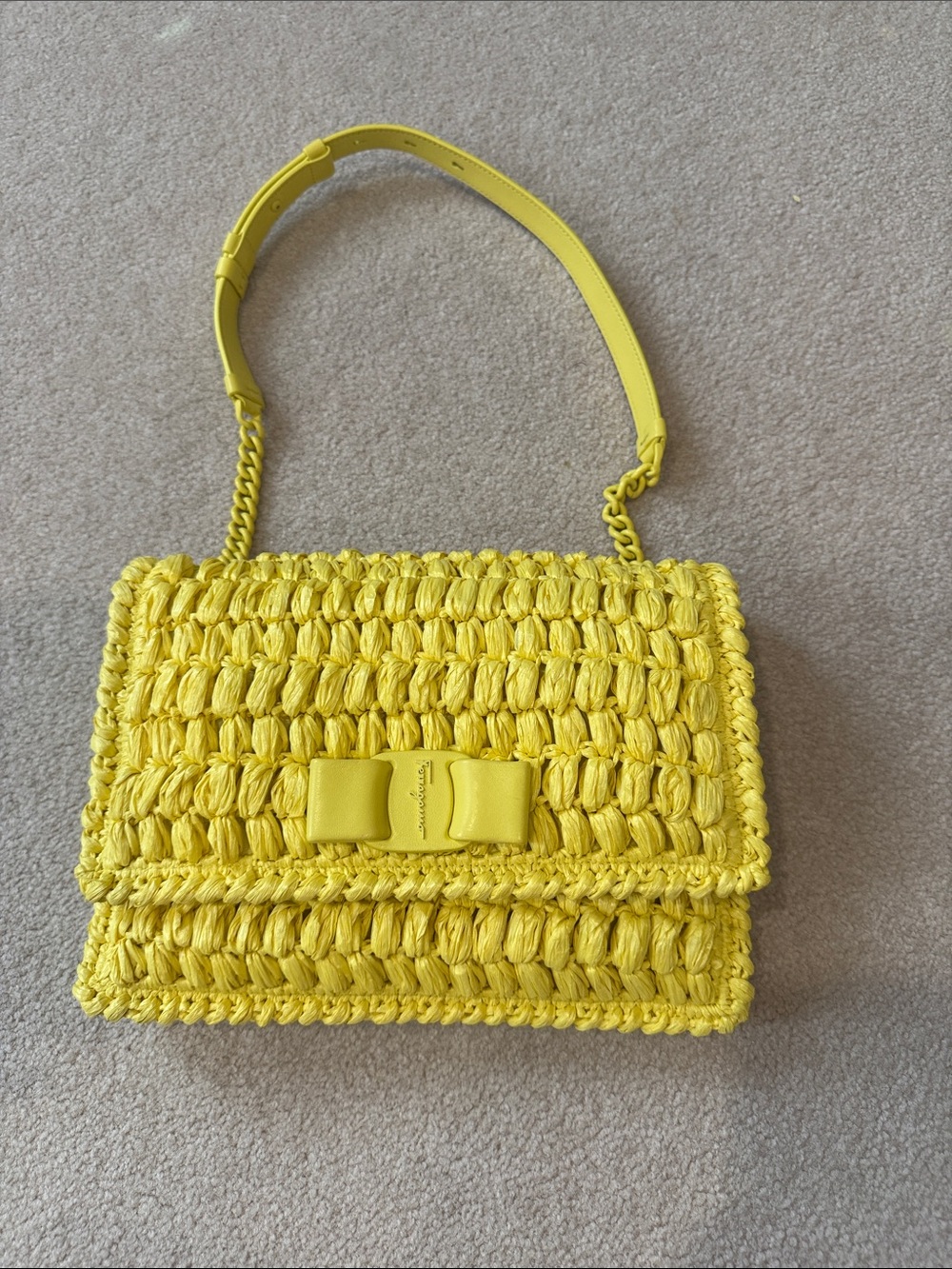 Salvatore Ferragamo Viva crochet shoulder bag